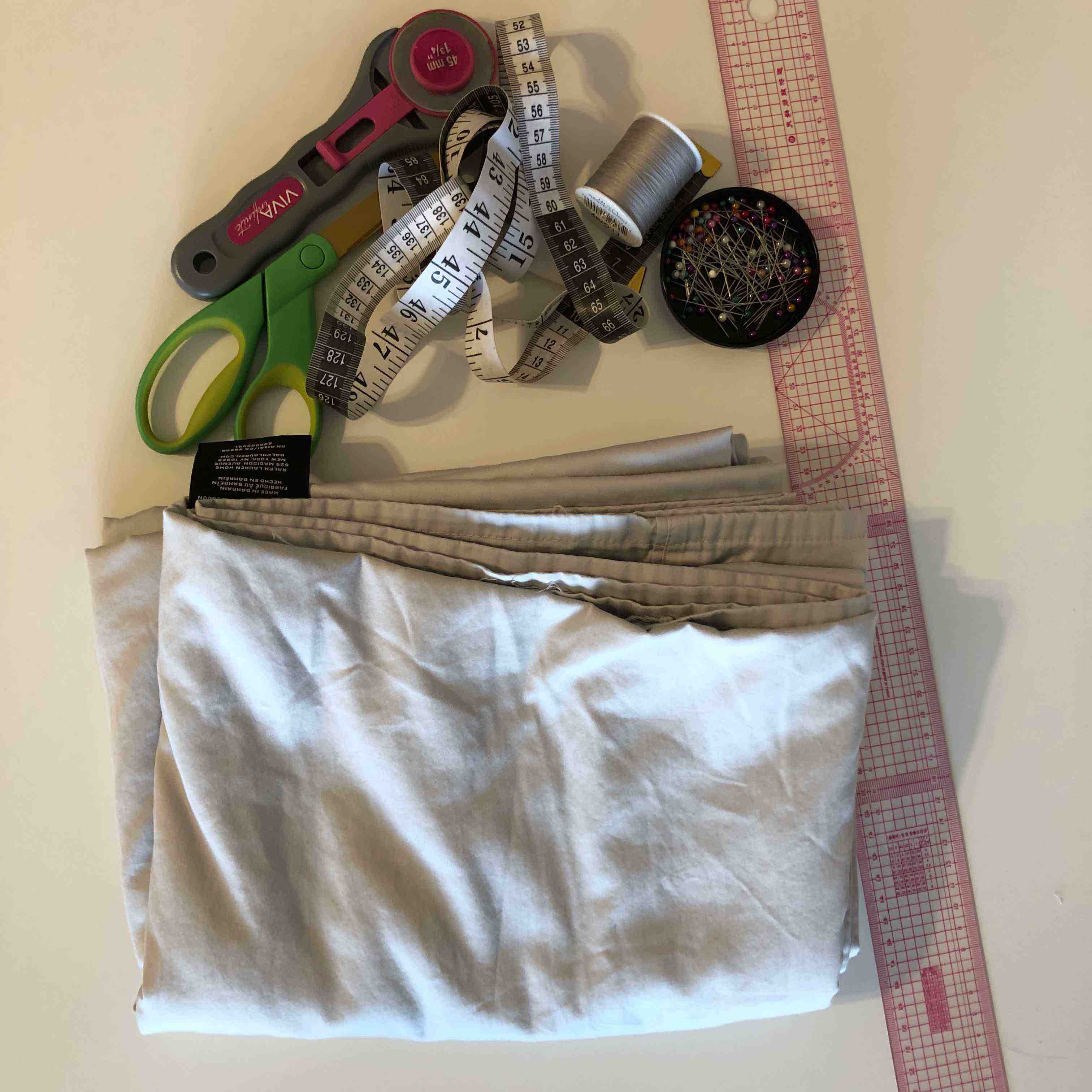Image of sewing materials and tools.