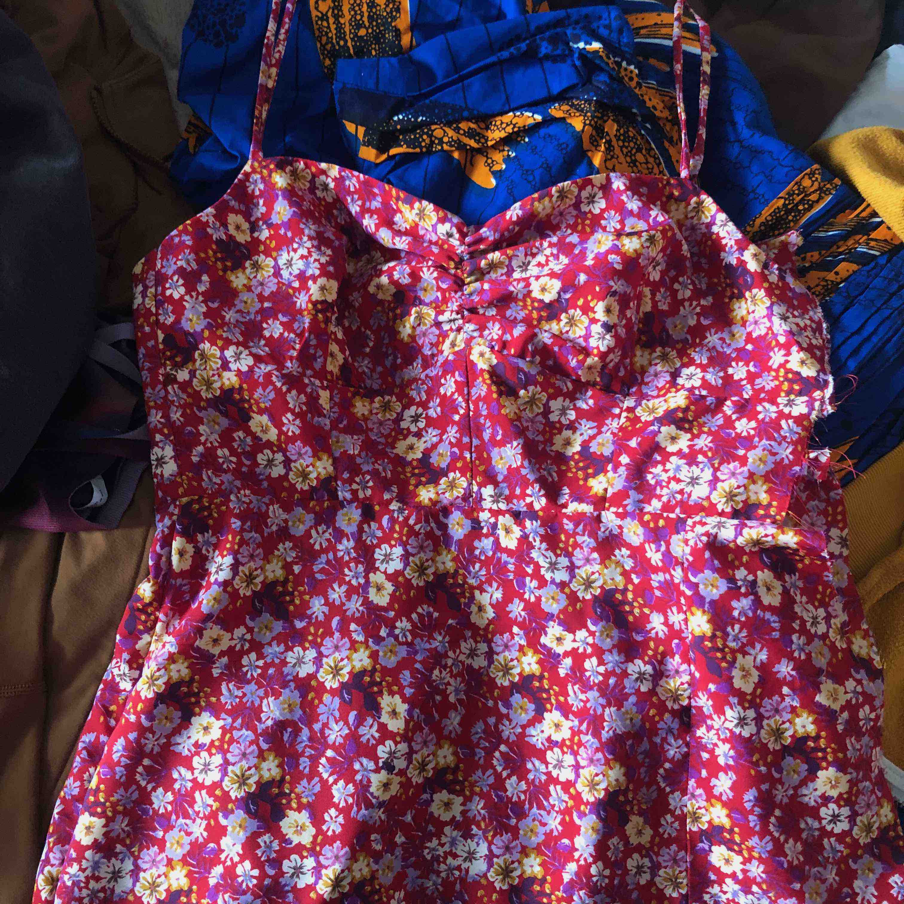 Image of red sundress without zipper.