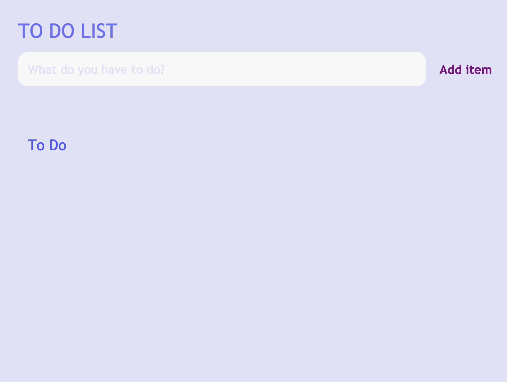 Image of to do list web app.