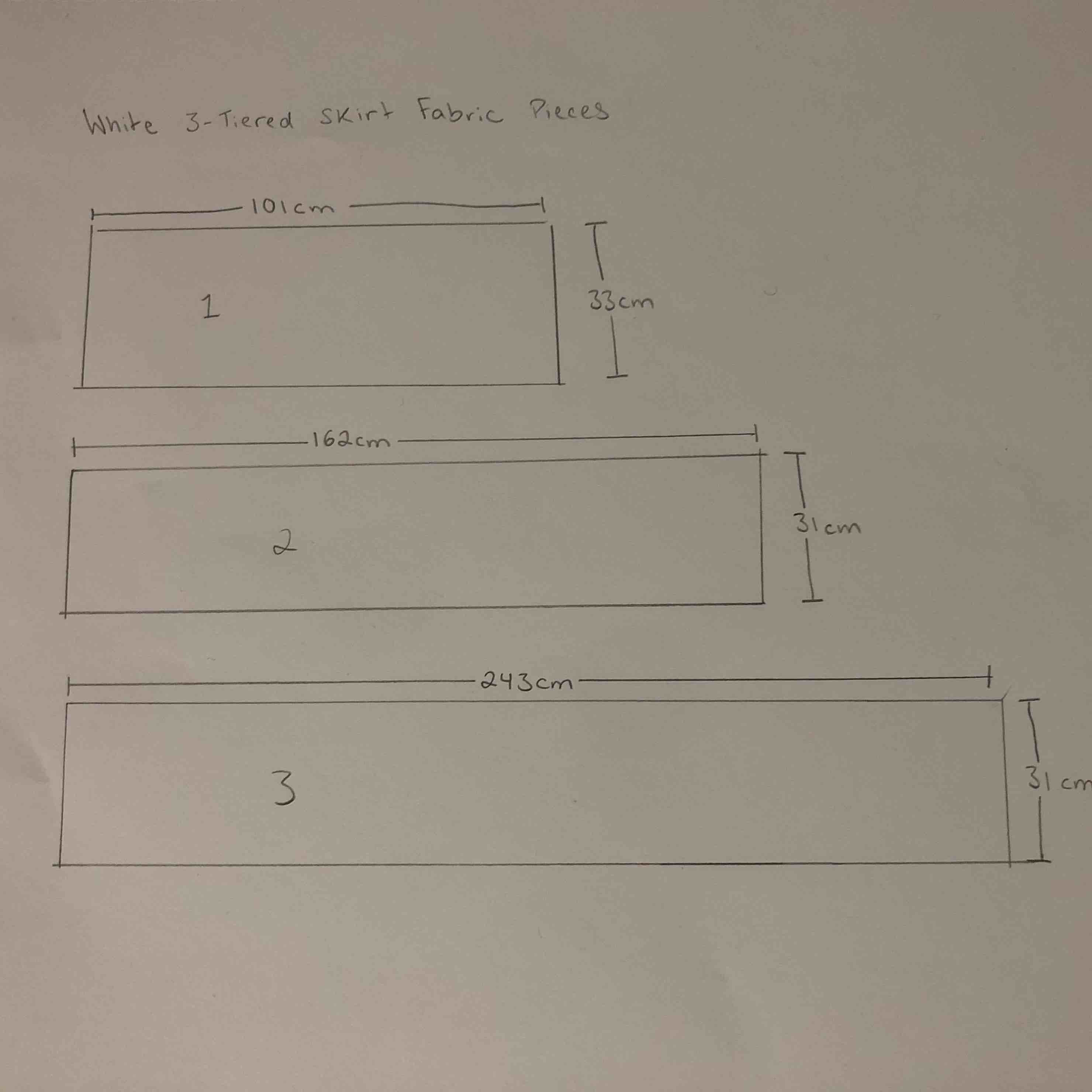 Image of tiered skirt design.